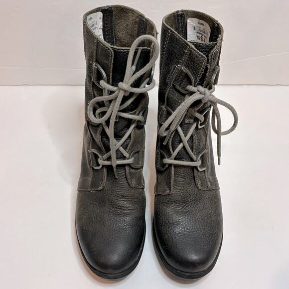 Sorel Joan of Arctic Wedge II Lace Up Boots Quarry Gray 8.5 - Picture 2 of 11